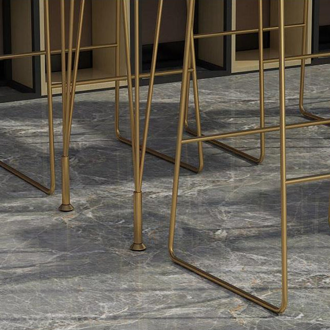 Glam Style Rectangle Bistro Set 1/7 Pieces Faux Marble Counter Set