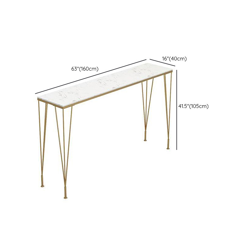 Glam Style Rectangle Bistro Set 1/7 Pieces Faux Marble Counter Set