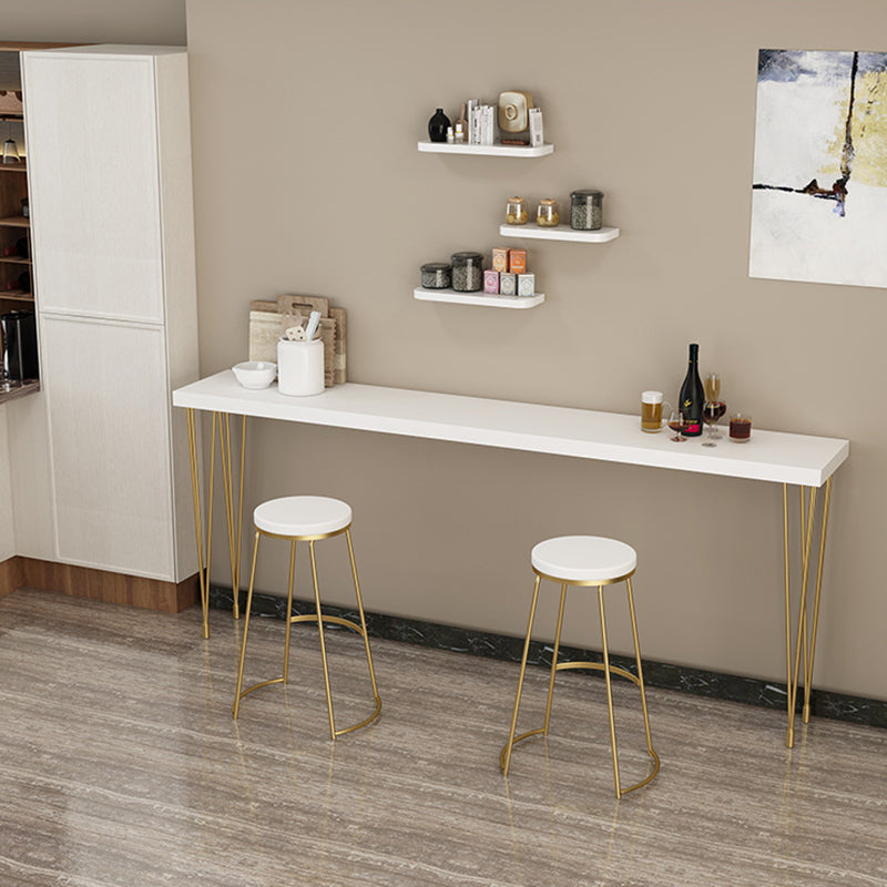 Glam Style Rectangle Counter Set 1/2/3/9 Pieces Solid Wood Bistro Set