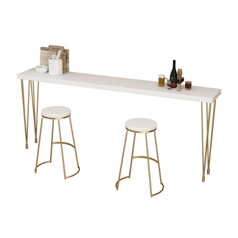 Glam Style Rectangle Counter Set 1/2/3/9 Pieces Solid Wood Bistro Set