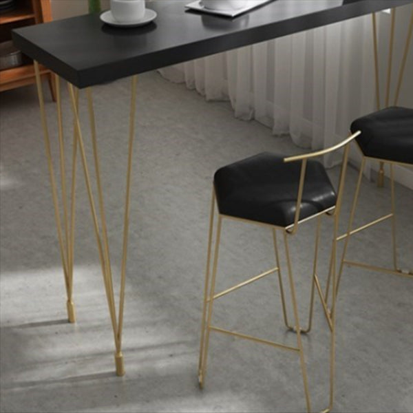 Glam Style Rectangle Counter Set 1/3 Pieces Solid Wood Bistro Set for Indoor