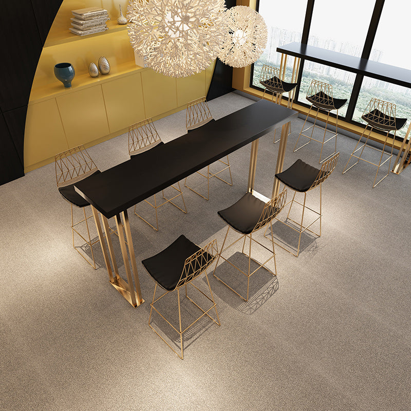 Glam Black Bar Table Set 1/2/7 Pieces Solid Wood Counter Table Set for Indoor