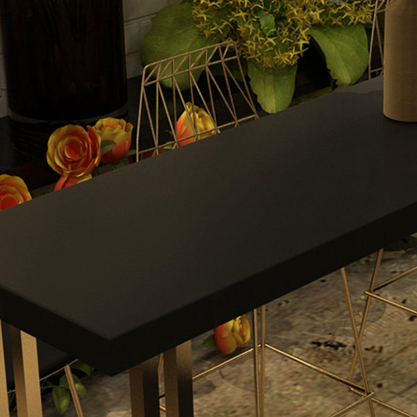 Glam Black Bar Table Set 1/2/7 Pieces Solid Wood Counter Table Set for Indoor