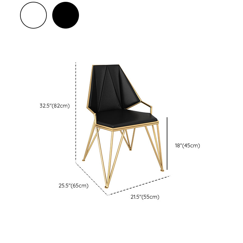 Contemporary Upholstered Dining Arm Chair Faux Leather Kitchen Dining Chair