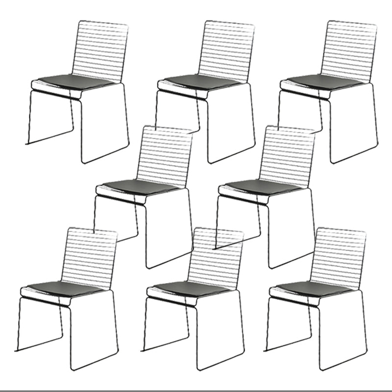 Industrial Metal Dining Room Chair Ladder Back Indoor Side Chair