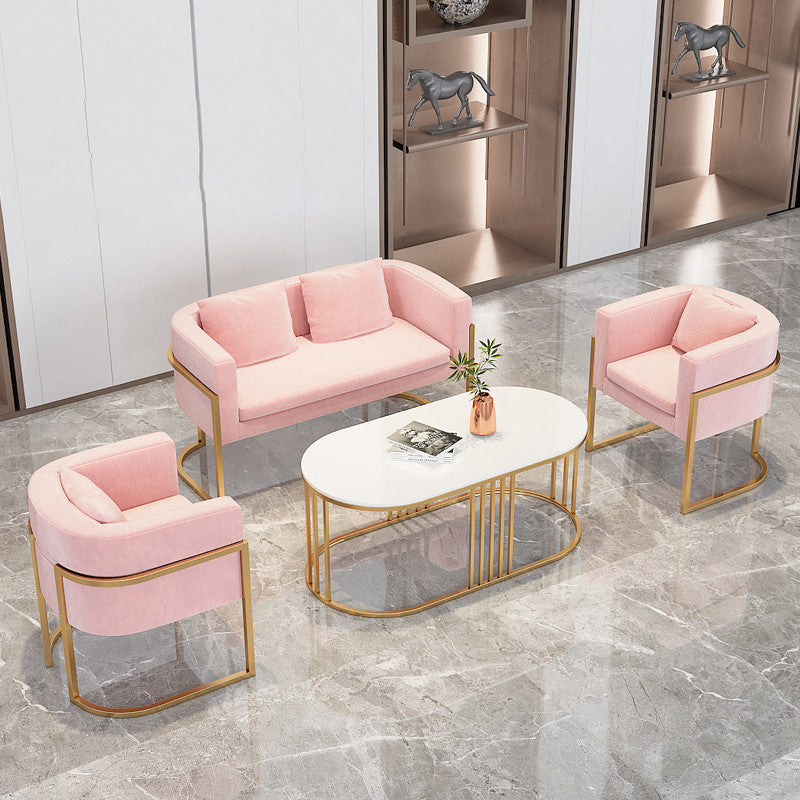 Modern Parsons Arm Chair Velvet Gold Base Dining Chair for Dining Room