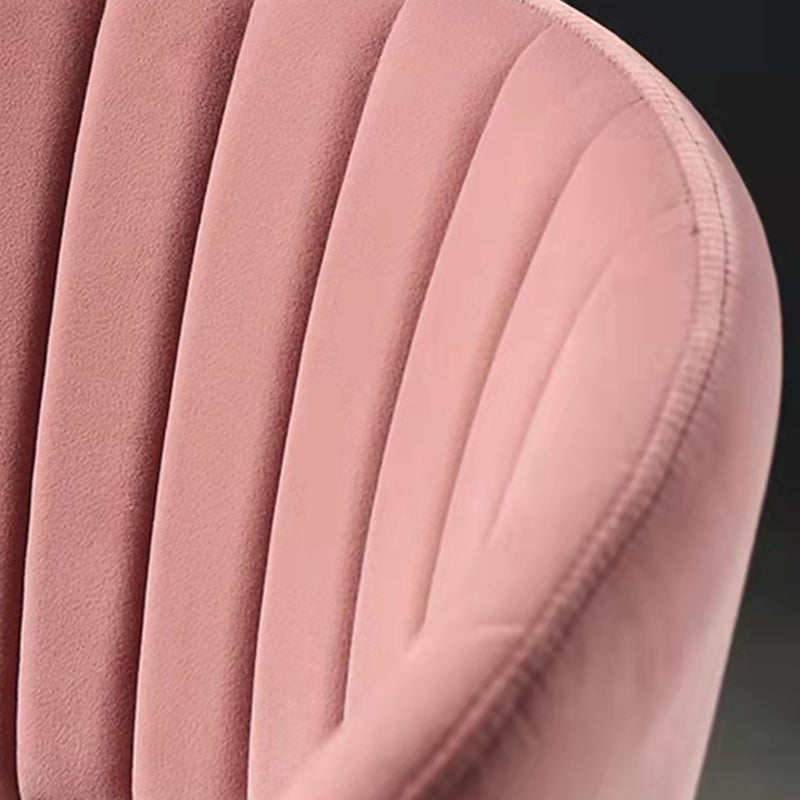 Glam Home Kitchen Dining Chair Velvet Upholstered Open Back Arm Chair