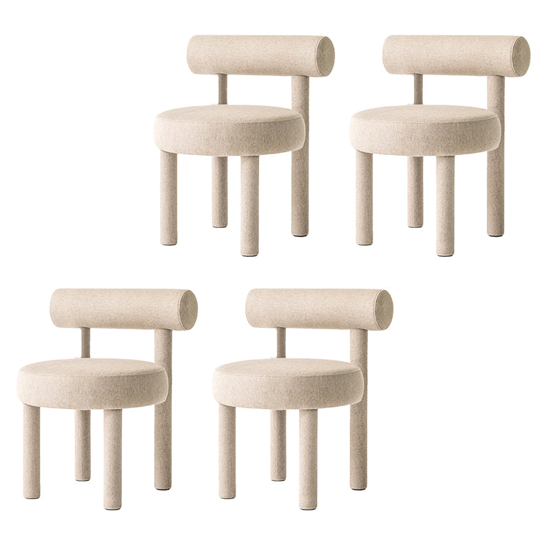 Upholstered Side Chair Open Back Dining Chair for Dining Room