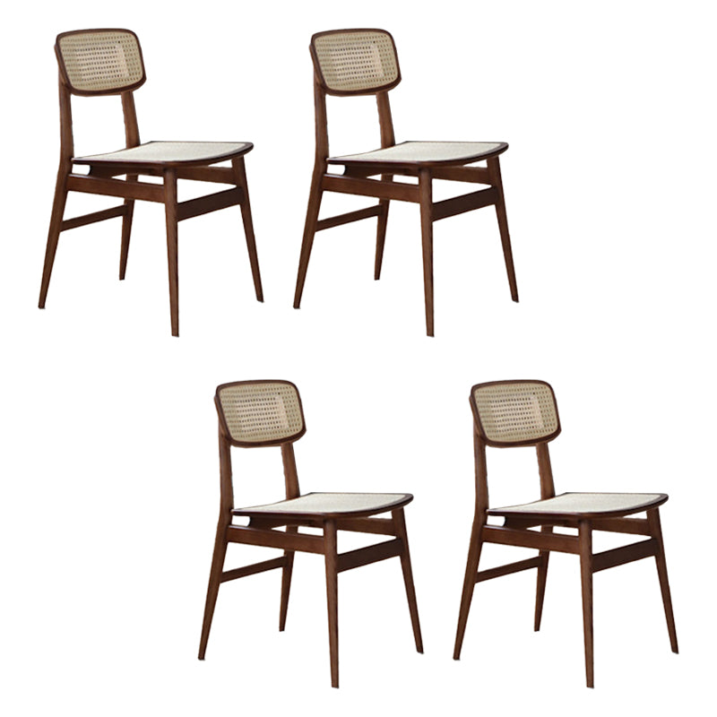 Modern Side Chair Solid Wood Armless Dining Chair for Home Use