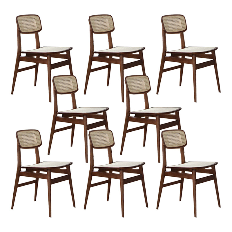 Modern Side Chair Solid Wood Armless Dining Chair for Home Use