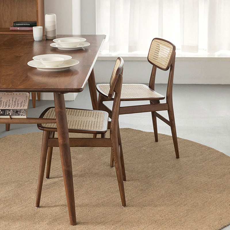Modern Side Chair Solid Wood Armless Dining Chair for Home Use