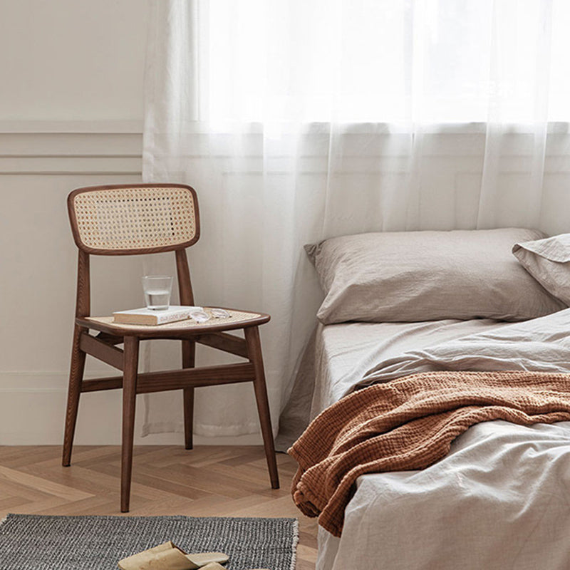 Modern Side Chair Solid Wood Armless Dining Chair for Home Use