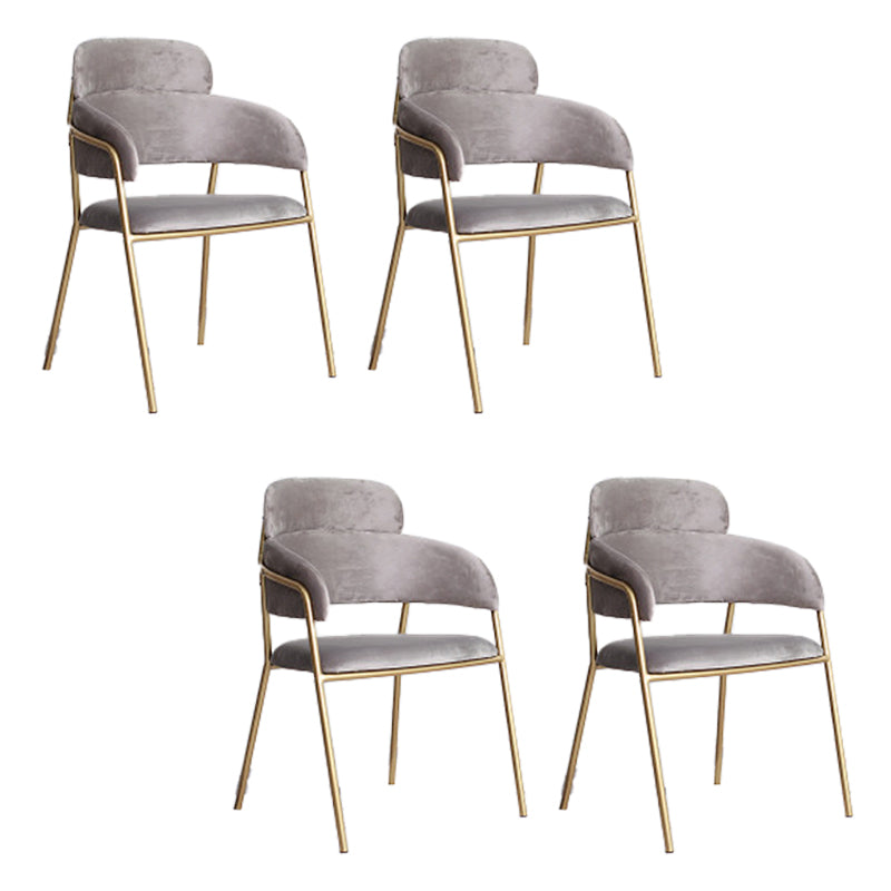 Home Kitchen Accent Chair Velvet Arm Upholstered Dining Chair