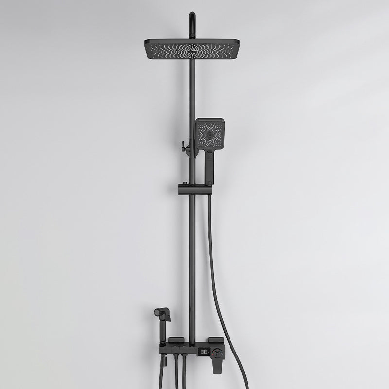 Modern Brass Shower System Adjustable Spray Pattern Shower Set