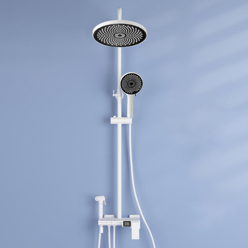 Modern Brass Shower System Adjustable Spray Pattern Shower Set