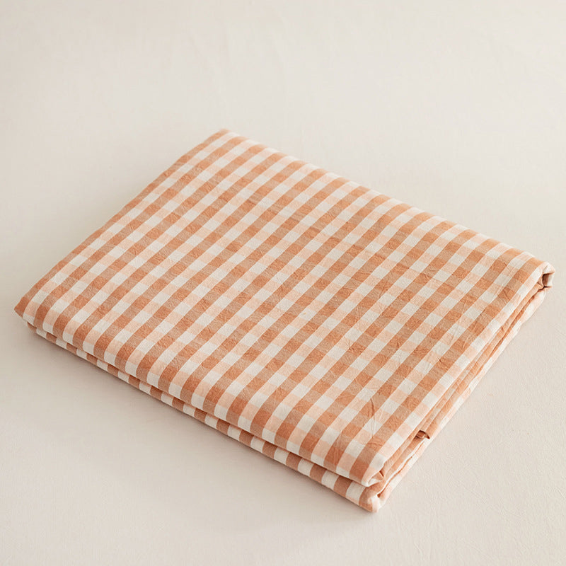 100 Cotton Sheet Set Checkered and Solid Color1or 2 Piece Bed Sheet