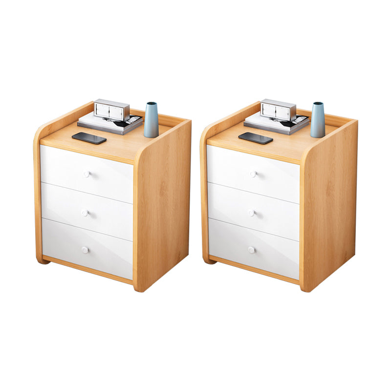 Engineered Wood Bed Nightstand Modern Night Table for Bedroom