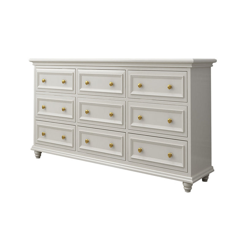 Solid Wood Storage Chest Dresser Classic Glam Chest with Drawers