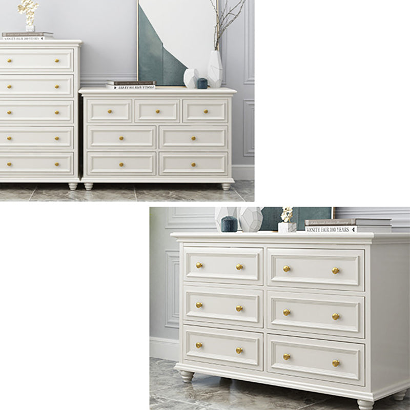 Solid Wood Storage Chest Dresser Classic Glam Chest with Drawers