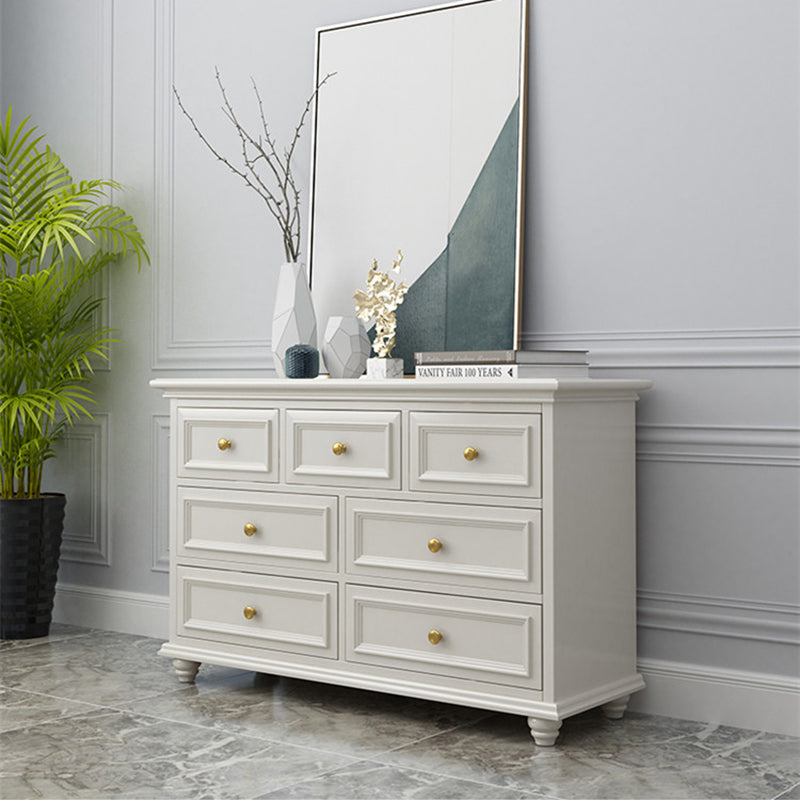 Solid Wood Storage Chest Dresser Classic Glam Chest with Drawers