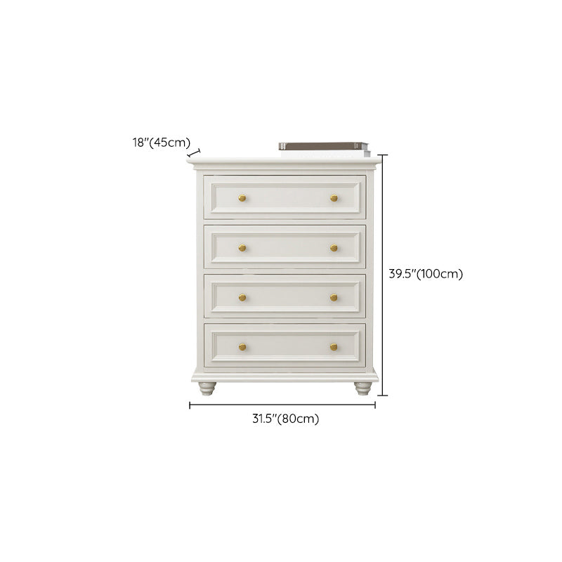 Solid Wood Storage Chest Dresser Classic Glam Chest with Drawers
