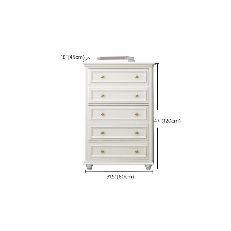 Solid Wood Storage Chest Dresser Classic Glam Chest with Drawers