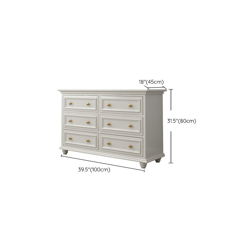 Solid Wood Storage Chest Dresser Classic Glam Chest with Drawers