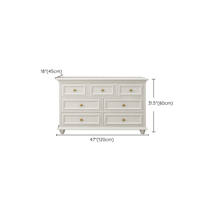 Solid Wood Storage Chest Dresser Classic Glam Chest with Drawers
