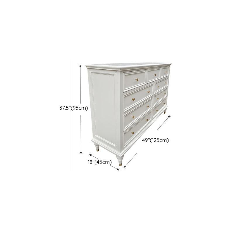 Solid Wood Storage Chest Dresser Traditional Dresser with Drawers