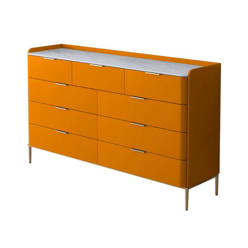 Contemporary Storage Chest Dresser Stone Dresser with 8/9 Drawers