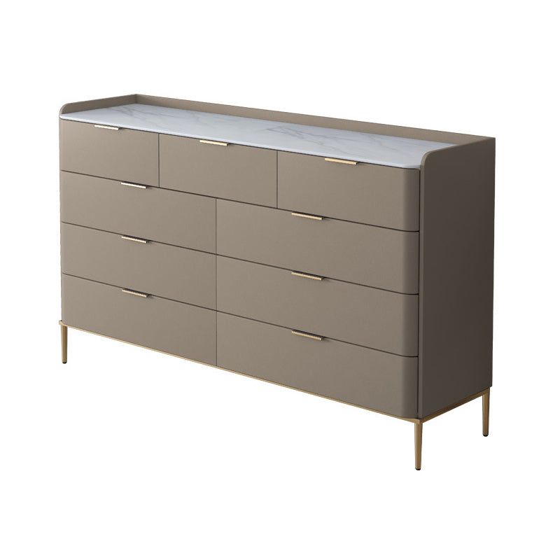 Contemporary Storage Chest Dresser Stone Dresser with 8/9 Drawers