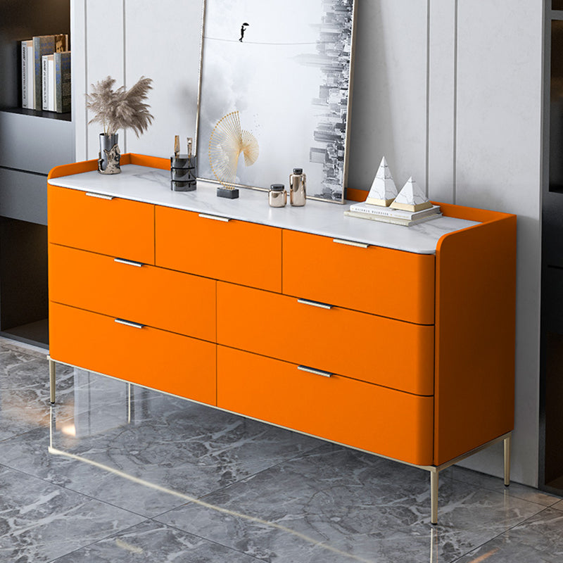 Contemporary Storage Chest Dresser Stone Dresser with 8/9 Drawers