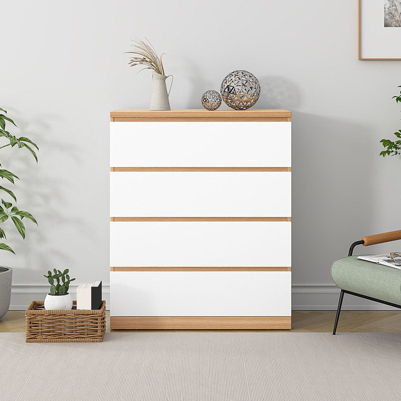 Contemporary Storage Chest Bedroom Engineered Wood Chest with Drawers