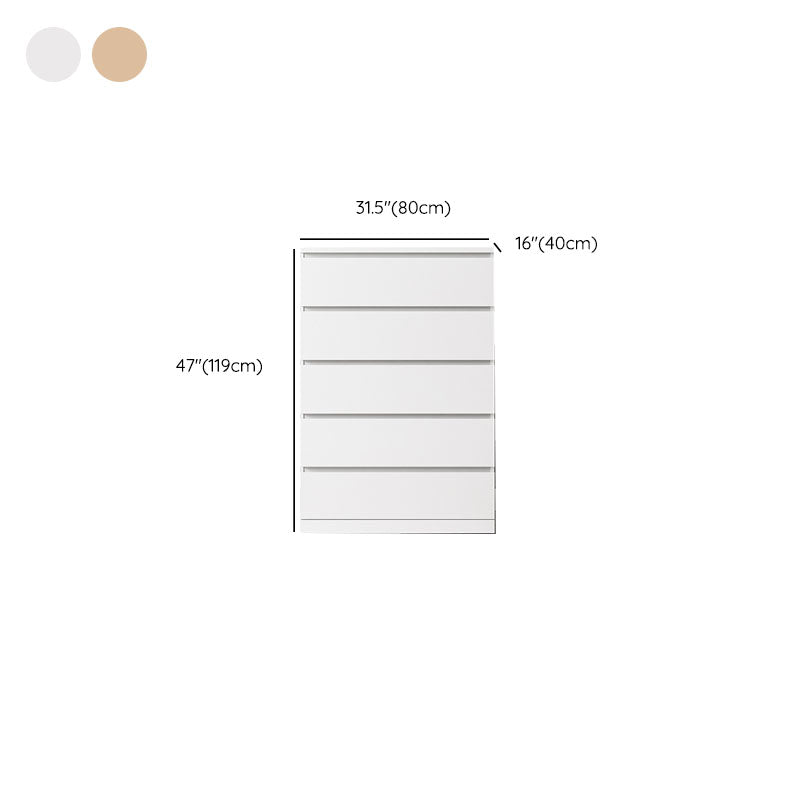 Contemporary Storage Chest Bedroom Engineered Wood Chest with Drawers