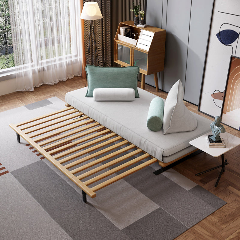 Pillow Top Arm Sleeper Scandinavian Styled Sleeper Sofa Bed in Gray