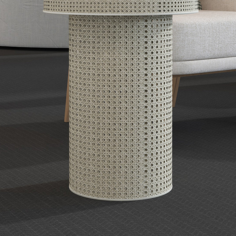 Contemporary Round Cocktail Table Single Slate Coffee Cocktail Table