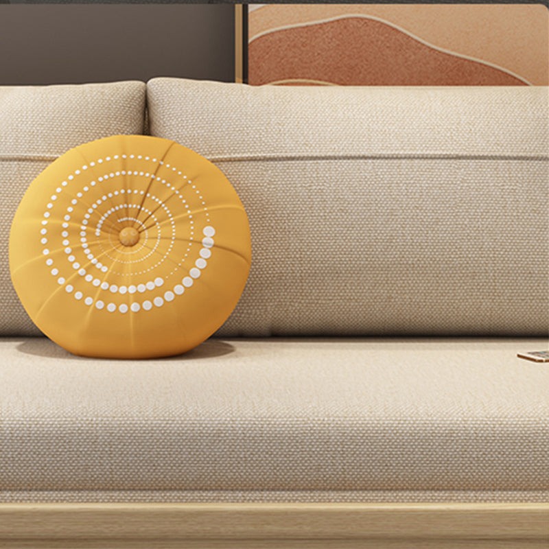 31.5" Linen Blend Armless Sleeper Scandinavian Styled Sleeper Sofa Bed