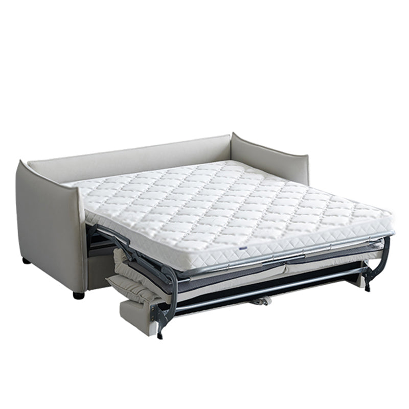 Scandinavian Stain-resistant Sofa Bed Faux Leather Sleeper Sofa