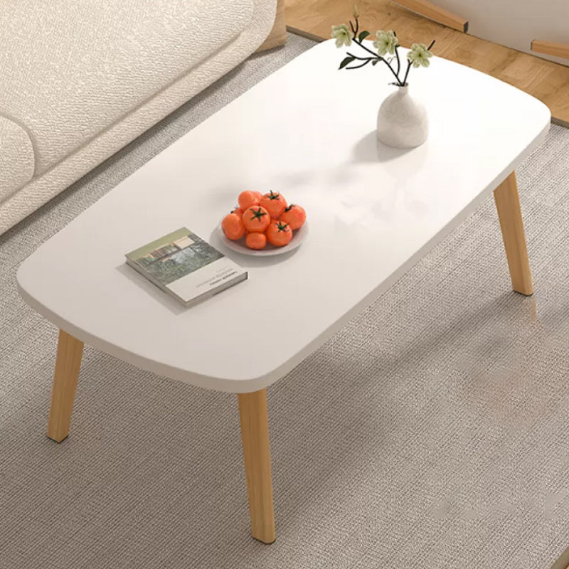 16"H Contemporary Coffee Table Folding Wooden Coffee Cocktail Table