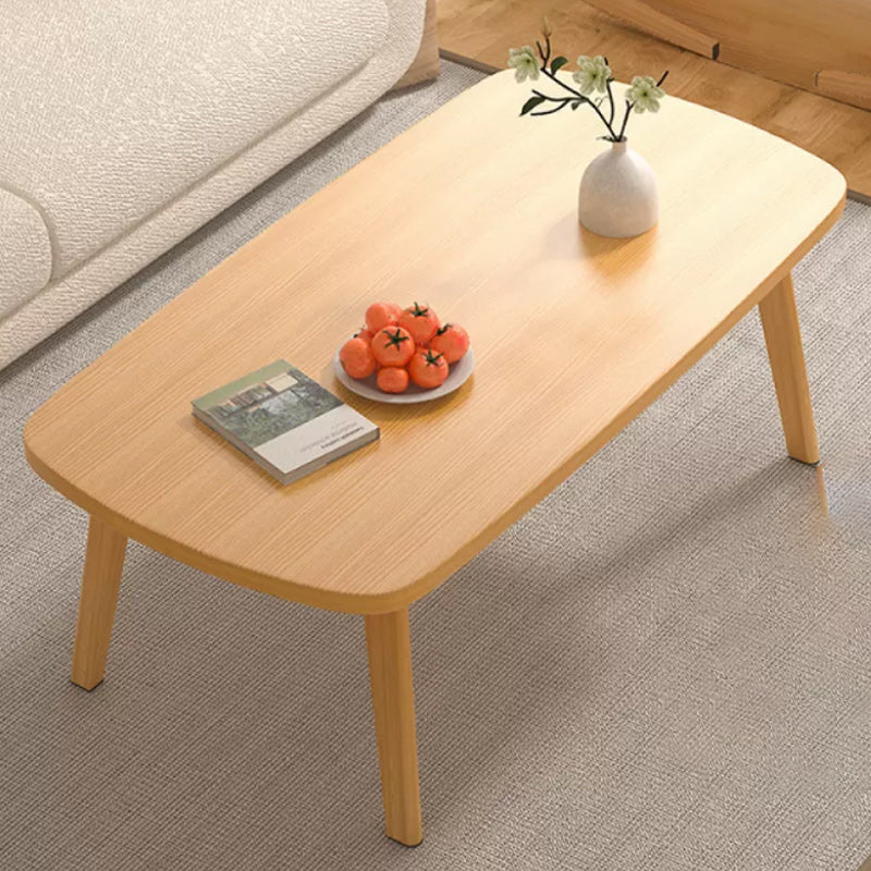 16"H Contemporary Coffee Table Folding Wooden Coffee Cocktail Table