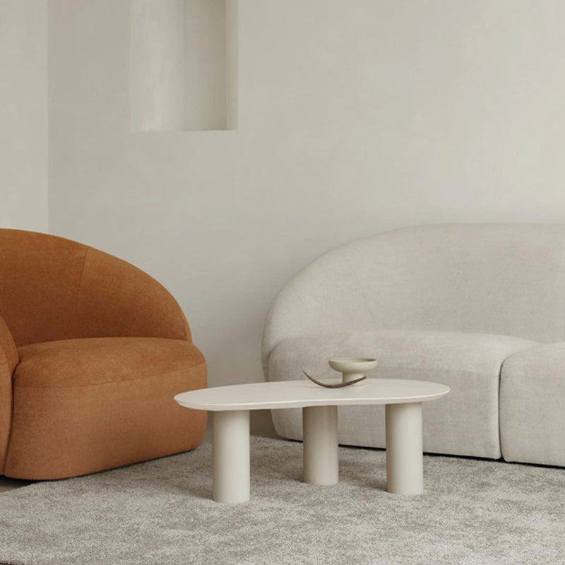 Wooden Geometric Contemporary Coffee Table 3 Legs Coffee Table