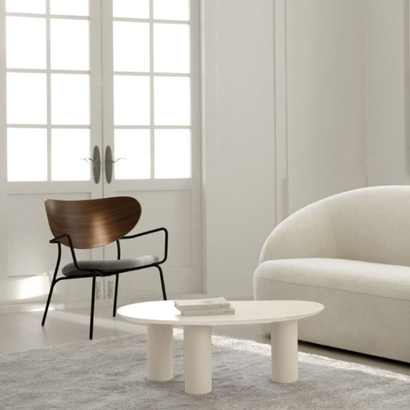 Wooden Geometric Contemporary Coffee Table 3 Legs Coffee Table