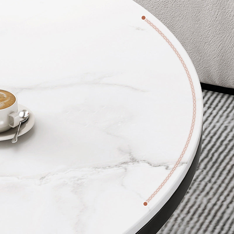 Stone Geometric Contemporary Coffee Table Cross Legs Coffee Table