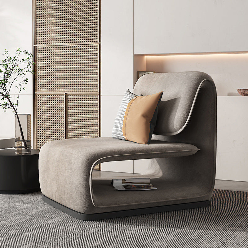 Armless Fixed Back Lounge Chair Modern Living Room Accent Chair