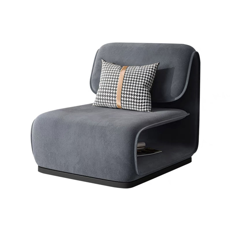 Armless Fixed Back Lounge Chair Modern Living Room Accent Chair