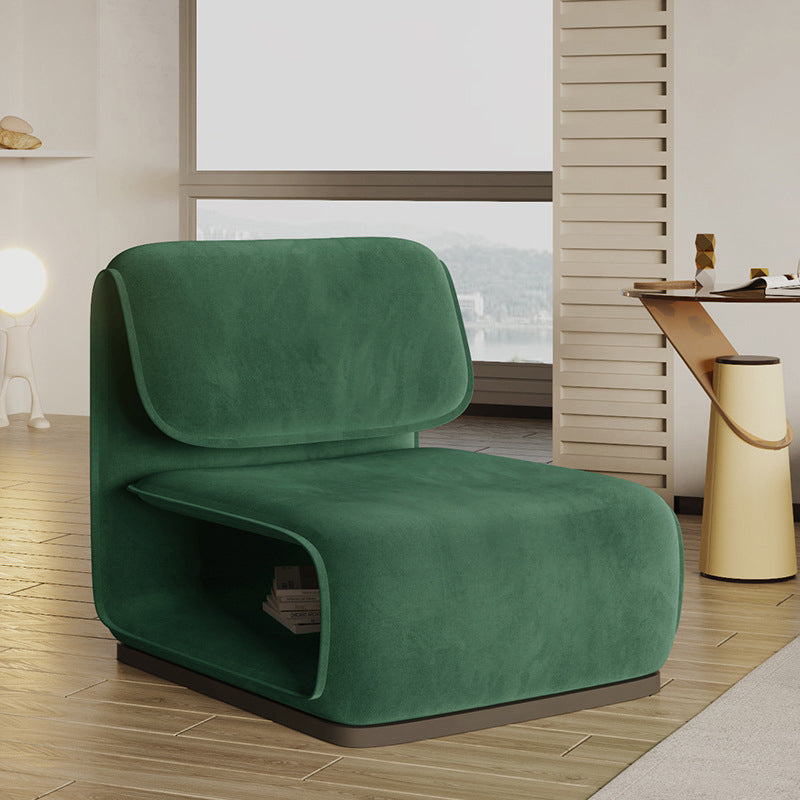 Armless Fixed Back Lounge Chair Modern Living Room Accent Chair