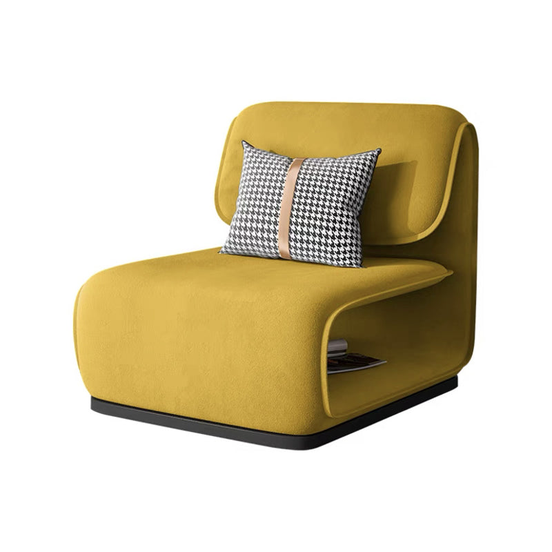 Armless Fixed Back Lounge Chair Modern Living Room Accent Chair