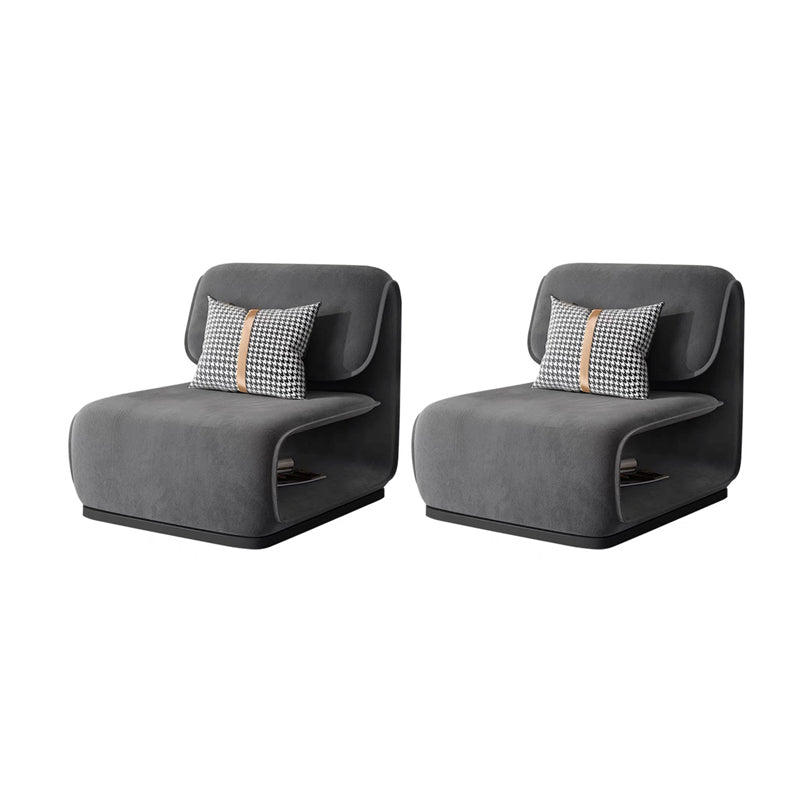 Armless Fixed Back Lounge Chair Modern Living Room Accent Chair