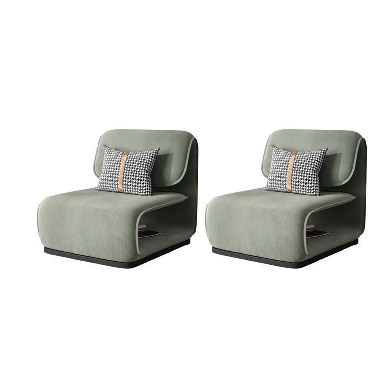 Armless Fixed Back Lounge Chair Modern Living Room Accent Chair