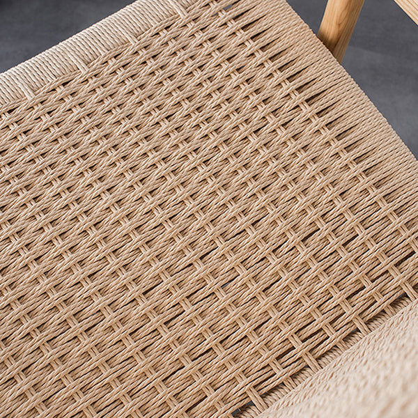 Mid-century Modern Accent Armchair Fixed Back Wood Armchair for Living Room
